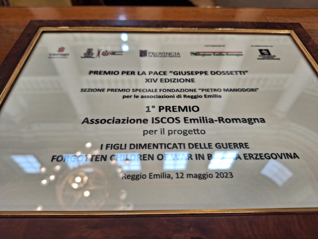 Iscos Emilia-Romagna vince il Premio per la Pace “Giuseppe Dossetti”